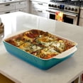 thumbnail image 2 of Crock Pot Artisan 4 Quart Rectangular Stoneware Bake Pan in Gradient Teal, 2 of 7