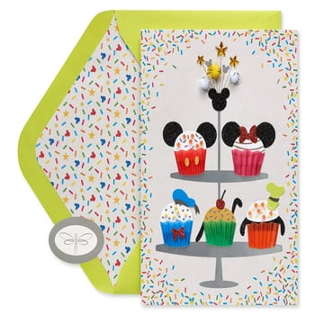Papersong Premium Birthday Card (Mickey Mouse Cupcakes)