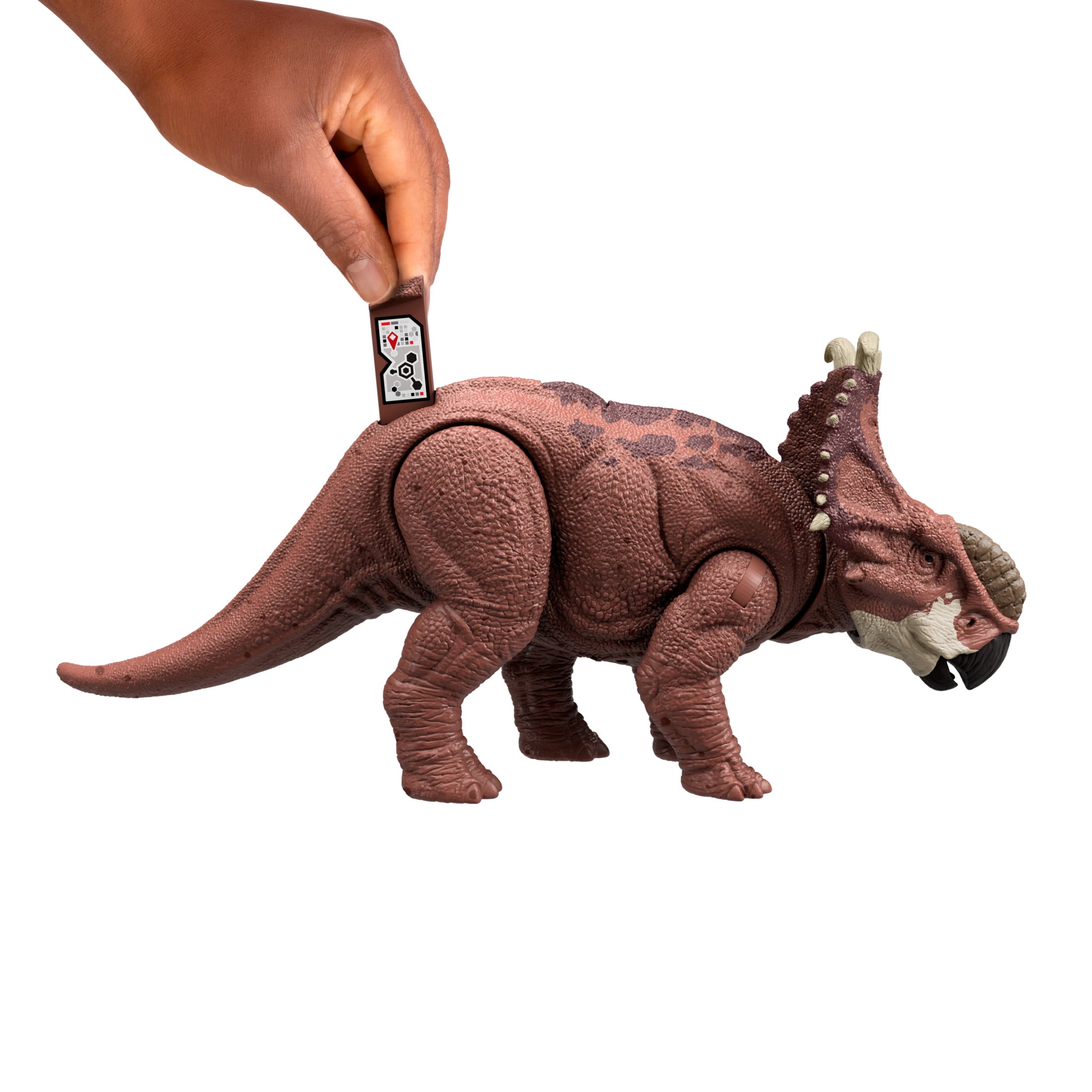 Jurassic World Wild Roar Pachyrhinosaurus Dinosaur Action Figure Toy, Head Strike Attack & Sound