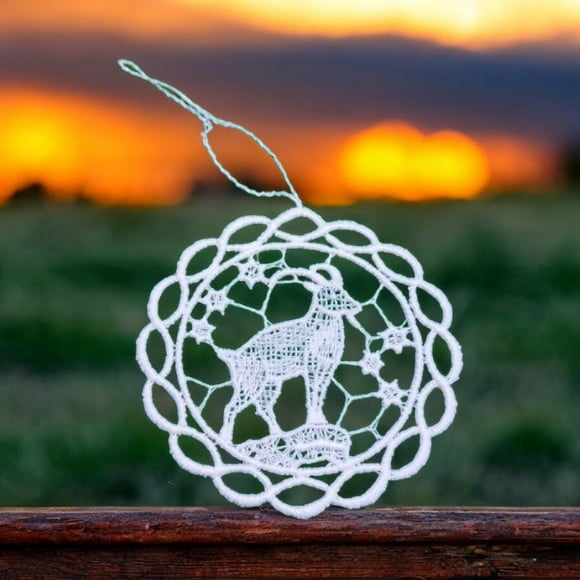 Zodiac Lace Ornament Capricorn