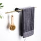 thumbnail image 1 of Toallero de níquel cepillado | Barra de toalla de baño de 40 cm para montaje en pared | Longitud ajustable, aleación de aluminio resistente | Acabado negro para cocina, hotel y hogar, 1 of 6
