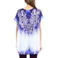 thumbnail image 2 of Fashionazzle Women's Casual Summer Short Sleeve Print Tunic Loose fit Top-5, 2 of 25