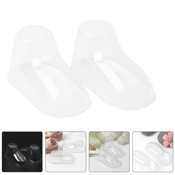 Moluckfu Plastic Shoe Tree Sock Display Stand 50Pcs Baby Feet Model for Family Storage and Shop