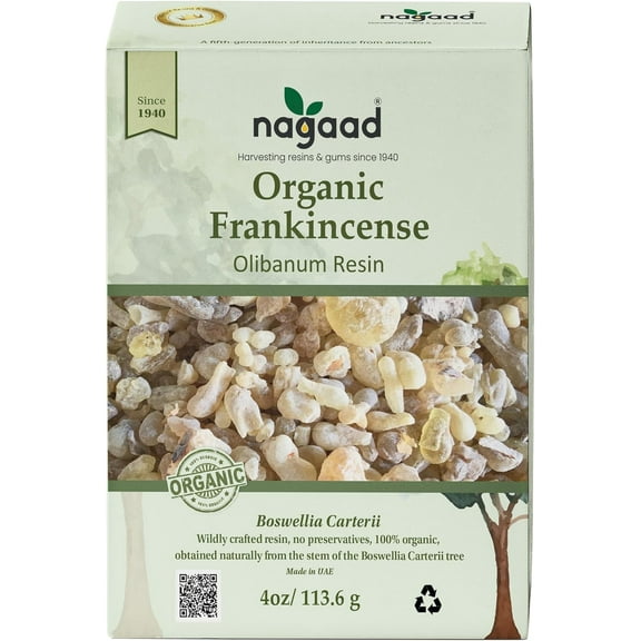Organic Frankincense Resin (Boswellia Carterii), 4 oz – USDA Certified Chruch Incense, Premium Grade, 100% Pure & Wild-Harvested Luban Frankincense for Aromatherapy, Meditation & Air Purification