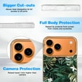 thumbnail image 6 of Case For Apple iPhone Air / 17 Pro / 17 Pro Max Series Case, Slim Thin Transparent Flexible Clear TPU Shockproof Phone Case For iPhone 17 Series, Tropical Pattern, 6 of 6