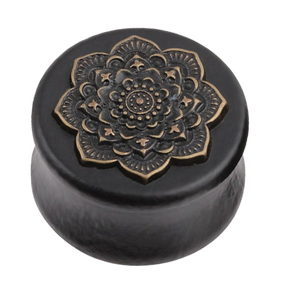 Ayyufe Pack Of 1 Vintage Lady Mandala Flower Double Flared Ear Expander Plug Piercing