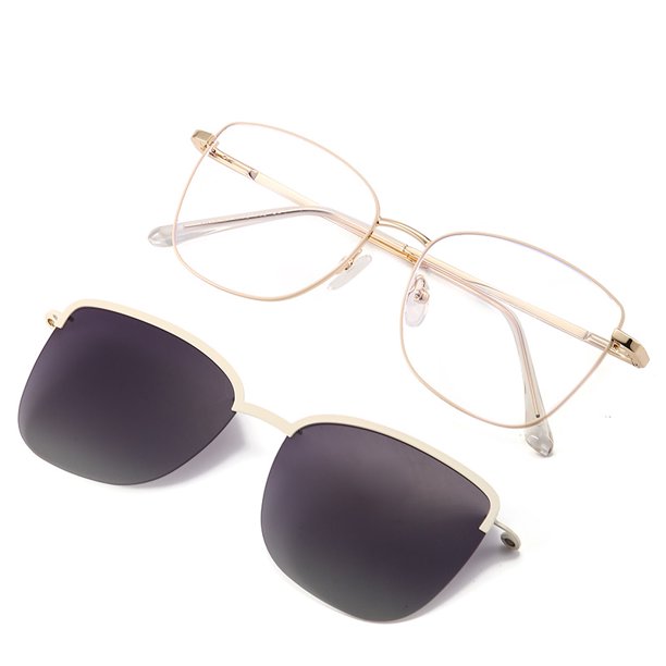 Gafas de sol para hombre y mujer Gafas de sol polarizadas dos en uno con atracción magnética Gafas de sol con imán para miopía Montura de gafas 7018