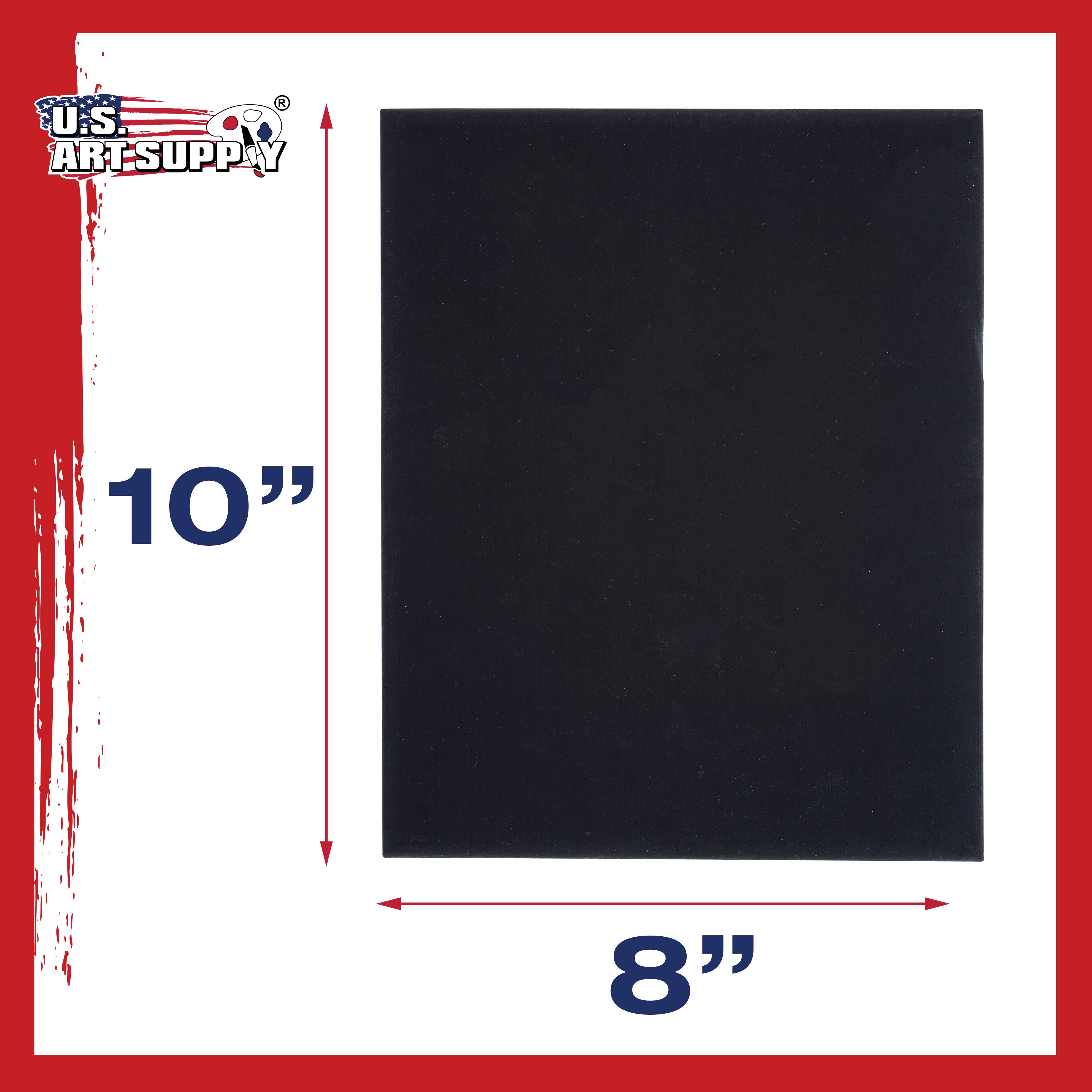 U.S. Art Supply 8x10 Black Canvas Panels, 6-Pack photo 3