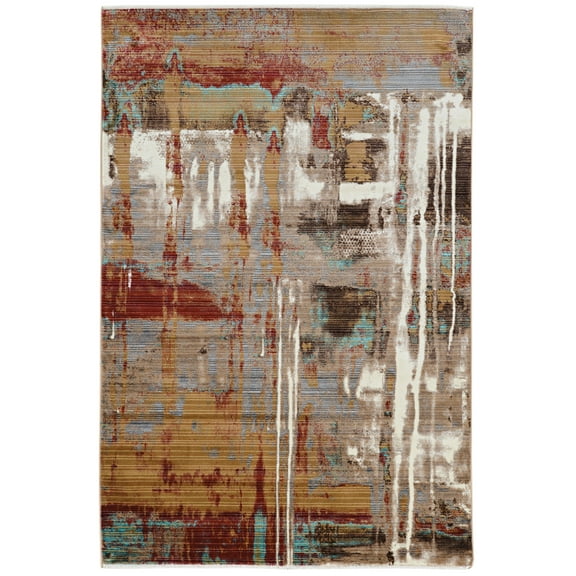 Illusions Autumn Beige Area Rug 5x8 Transitional Design Polypropylene