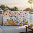 thumbnail image 2 of Outdoor Pillow Covers 20x12 Set of 2, Fall Pumpkin Waterproof Patio Throw Pillow Covers for Couch Sofa Chair, Orange White Thanksgiving Maple Leaf Decorative Pillowcases for Throw Pillows, 2 of 9