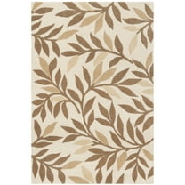 SAFAVIEH Martha Stewart Charleston Floral Wool Area Rug, Natural Twine, 4' x 6'