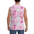thumbnail image 4 of Pofeuu Sunflower Rabbit Print Men's Muscle T-Shirt, Sleeveless, Muscle Tank, Classic Muscle Tee Top For Men Casual Sleeveless Muscle T-Shirt Trendy Clothes-Medium, 4 of 7