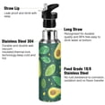 thumbnail image 3 of ALAZA Avocado Fruit Leaves Water Bottle Insulated Flask Stainless Steel Straw Lid 20 oz, 3 of 6