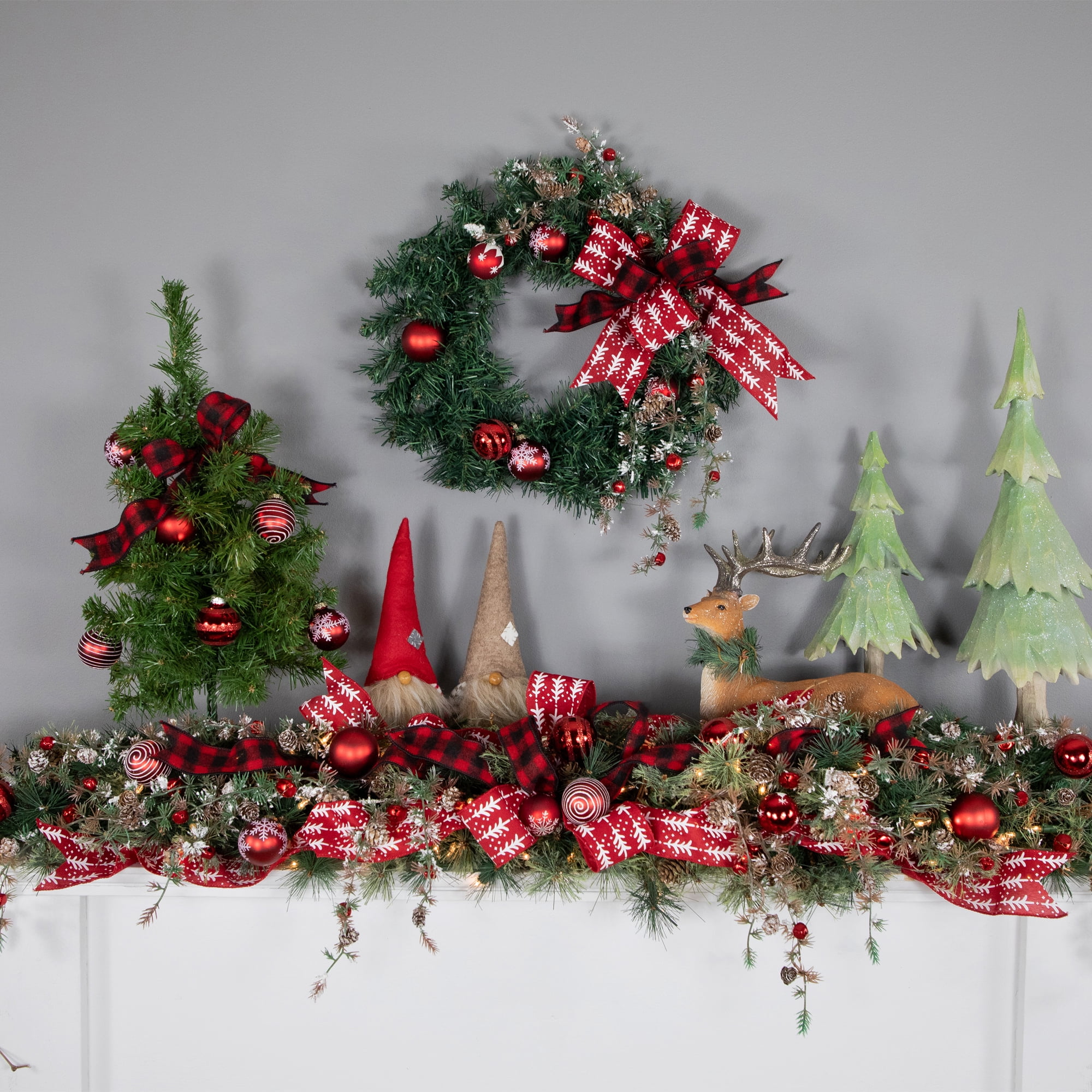 18" x 10" Noble Pine Artificial Christmas Tree - Unlit