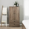 thumbnail image 5 of Prepac Salt Spring Wooden 2 Door Bedroom Armoire in Drifted Gray, 5 of 8