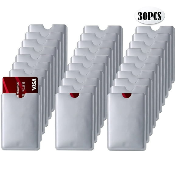 RFID Blocking Sleeves, RFID Card Holder Credit Card Sleeves RFID Identity Card Protector Holder for Credit Cards Identity Theft Protection Secure Sleeve for ID Cards, Debit Card in Pocket (30)