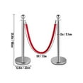 thumbnail image 2 of VEVOR VV-SS-SRR8QT Crowd Control Stanchion, Stanchion Set with 5 ft/1.5 m Red Velvet Rope, Silver Crowd Control Barrier w/Sturdy 8 Pieces, 2 of 9