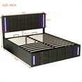 thumbnail image 4 of M optimized Upholstered Platform Bed with Hydraulic Storage System, Full Size/Queen Size Bed Frame with LED Lights, USB Charging Station, Space Saving, 4 of 9