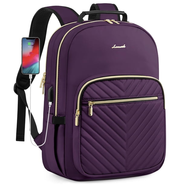 Mochila LOVEVOOK para portátil de 15.6 pulgadas con puerto USB para mujer