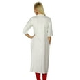 thumbnail image 5 of Bimba Women White Tunic 3/4 Sleeve Rayon Kurta Kurti Casual Formal Top, 5 of 5