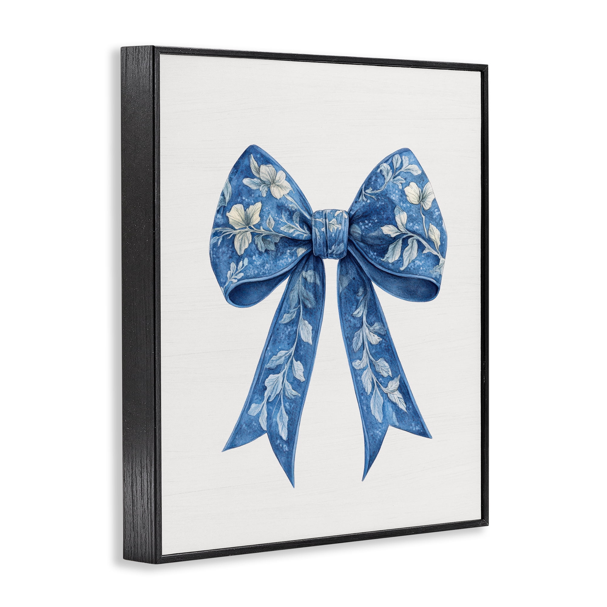 Intricate Florals Ribbon Black Framed Giclee Art, design by Lettered and Lined