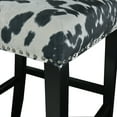 thumbnail image 4 of Linon Clayton Black Cow Print Bar Stool, 30 inch Seat Height, 4 of 13