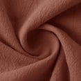 thumbnail image 6 of Oversized Tshirts for Women Linen Cotton Blend Button Down Shirt Casual Short Sleeve Neck Blouse Loose Fit Red Summer Tops for Women, 6 of 9
