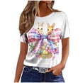 thumbnail image 5 of Neewe Easter Shirts for Women Crew Neck Happy Easter T Shirt Easter Bunny Shirt Cute Rabbit Graphic Tee Gift Spring Tees Tops, 5 of 5