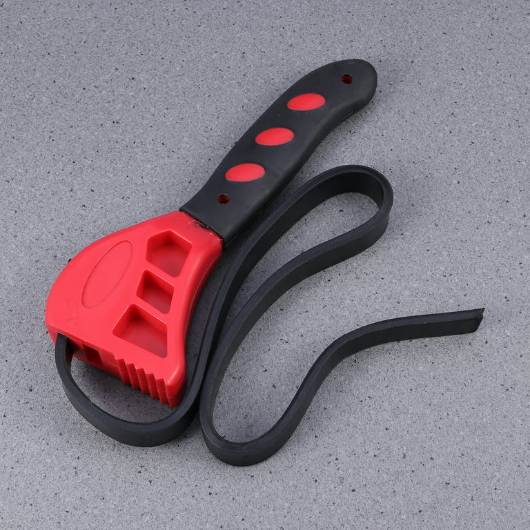 Strap Wrench, Adjustable Rubber Strap Wrench Oil Filter Wrench Reinforced  Rubber Belt Jar Opener for Weak Hands Pipe Wrench for Plumbers