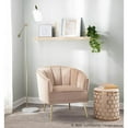 thumbnail image 3 of Tania Contemporary/Glam Accent Chair in Gold Metal and Champagne Velvet by LumiSource, 3 of 11
