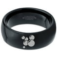 thumbnail image 2 of Tungsten Floating Air Soap Bubbles Band Ring 8mm Men Women Comfort Fit Black Dome Polished, 2 of 4
