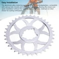 thumbnail image 3 of 36T Bike Chainring, 7075 Aluminum Alloy, Lightweight Round Chainwheel with Positive Negative Tooth for GXP Road Bikes 110/130 BCD, 3 of 7