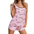 thumbnail image 5 of Avidlove Womens Heart Print Pajamas Sets Valentines Soft Tank Top and Shorts Set Sleeveless Racerback Cami Sleepwear 2 Piece Summer Nightwear, 5 of 6