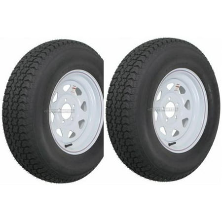 2-Pack Trailer Tire On Rim ST175/80D13 175/80 D 13 in. LRC 5 Hole White (Best Way To Store Tires On Rims)