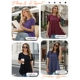 thumbnail image 6 of MOYIKO Women's Short Sleeve Swing T-Shirt Flowy Asymmetrical Hem Tee Loose Fit Casual Tops, 6 of 7