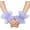 Purple, variant on Dalrosia Short Lace Fingerless Gloves White Pearl Tulle Wedding Gloves for Women Hallowmas Party Costume Accessory