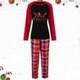 thumbnail image 2 of Odeerbi Christmas Pajamas for Family Holiday Plaid Long Sleeve Family Christmas Pajamas Matching Sets Mom Plaid Printed Loungewear Top Pants Set Two-Piece Sleepwear Xmas PJs Set Red, 2 of 6