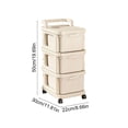 thumbnail image 3 of Linnome Chariots de Rangement Roulants avec Tiroirs, Organisateur Mobile en Plastique sur Roues pour Chambre et Rangement à la Maison, 3 of 6