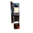 thumbnail image 2 of ViscoLogic Brooks Mirrored Jewelry Cabinet Armoire Stand, Mirror, Necklaces, Bracelets, Rings, Make up Tray and Large Drawer Base with LED Lights(Brown), 2 of 7