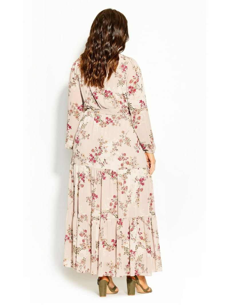City CHIC| Women's Plus Size Flower Child Maxi Dress - blush - 22W