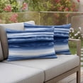 thumbnail image 2 of Outdoor Waterproof Pillow Covers Abstract Blue Gradient Stripe Decorative Throw Pillow Protectors,Pillowcase Cushion Cases for Patio Sofa Garden Couch,20x12in,Pack of 2, 2 of 14