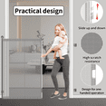thumbnail image 5 of Fairy Baby Retractable Baby Gate Extra Tall 57'' Wide 55'' Wall Mounted Gate for Babies& Dogs, Grey, 5 of 7