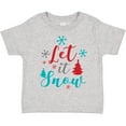 thumbnail image 3 of Inktastic Let It Snow, Snowflakes, Christmas - Red Blue Gray Boys or Girls Toddler T-Shirt, 3 of 5