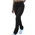 thumbnail image 2 of Xdegoge Baggy Sweatpants for Women Plus Size Cotton 2025 Stacked Sweatpants Y2K Casual Drawstring Waist Jogger Pants Fashion Ruched Straight Leg Pants Active Workout Trousers Pantalones De Mujer L, 2 of 5