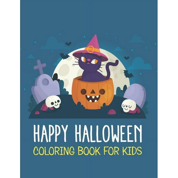 Happy Halloween coloring book for Kids: Halloween Coloring Books For Kids Bulk Fun Halloween Gift for Boys and Girls (Paperback)(Large Print)