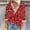 Red, variant on Graphic Tees for Women'shirts Summer 3/4 Sleeve Lace V Neck Dressy Tops Floral Blouses for Women Fashion Daily Wear Blue M