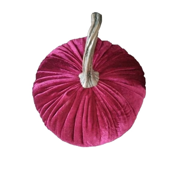 Fiudx Calabazas de Terciopelo para Halloween, Diseño Suave Relleno de Algodón, Elegantes Colores Morado, Naranja, Dorado, Blanco, Gris y Oliva, Perfectas para Decorar Fiestas de Otoño, Acción de Grac