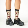 thumbnail image 4 of Fuzoiu Valentine'S Day Rose Print Kids Socks For Boys Girls,Grip Crew Socks with Non Slip,Lightweight Stretch Crew Socks,Toddlers Crew Boot Socks, 4 of 5