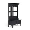 Homestyles General Line Hardwood Hall Tree with Lift-Up Storage Seat in Black