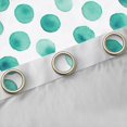 thumbnail image 4 of Manfei Cute Polka Dots Curtains Pack of 2 (42x84 Each),Geometric Circular Pattern Curtains Blackout,Cyan White Bedroom Curtains For Girls Kids,Breathable Home Decor, 4 of 6
